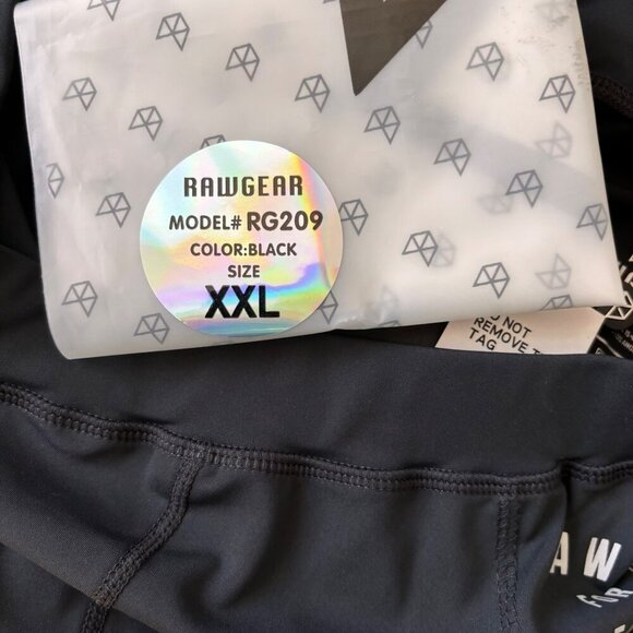 RawGear Mens Black Compression Leggings 2XL RG209 Joggers Athletic wear NWT - Picture 5 of 8